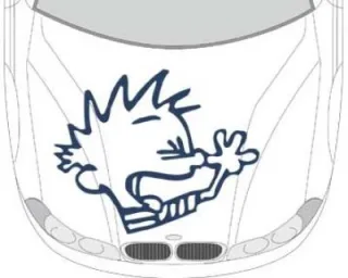 Autoaufkleber für die Motorhaube "Ätsch"