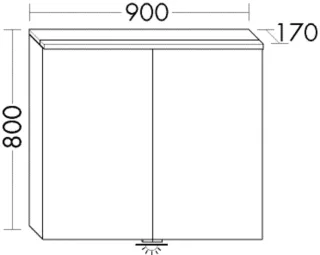 Burgbad Spiegelschrank Eqio Lack Matt 800x900x170 Perlgrau Matt, SPGT090F6944 SPGT090F6944