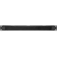 Kabelbürstenleiste für 483 mm (19")-Schränke, Kabelführung schwarz, 1 HE