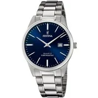Festina Quarzuhr F20511/3, Armbanduhr, Herrenuhr, Damenuhr, Edelstahlarmband, Datum