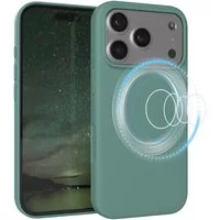 EAZY CASE Handyhülle für Apple iPhone 17 Pro Hülle Silikon 6,3 Zoll, Smart Slimcover Displayschutz Handycover Hülle mit MagSafe Dunkelgrün