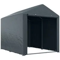 MC Star Einzelcarport 1,6 x 2,18 x 1,72 m Lagerzelt mit UV-Schutz, Reißverschlusstür, Wasserabweisend Foliengarage für Gartengeräte