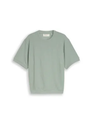 Denim Tom Tailor - Relaxed Fit T-Shirt im Sweatshirt-Style green mist - Gr. - XL