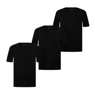 Boss - T-Shirt für Herren, Rundhalsausschnitt (3er-Pack) (Schwarz)