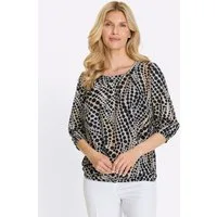 Sieh an! Klassische Bluse 3/4-Arm-Bluse 3/4-Arm