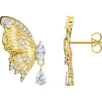 THOMAS SABO Paar Ohrstecker Butterfly Paradise Ohrstecker im Schmetterling-Design, mit Zirkonia (synth)