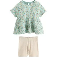 Next T-Shirt & Shorts Kurzarmbluse und Shorts im Set (2-tlg)