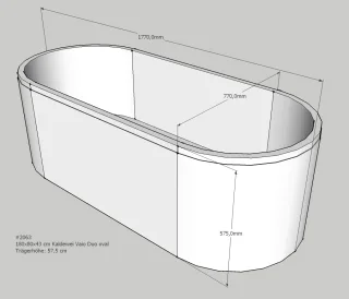 Neuesbad Wannenträger für Kaldewei Vaio Duo Nr.951 180x80 oval SW11192