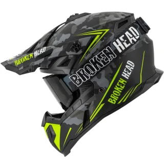 Broken Head Squadron Rebelution Grau-Grün + Crossbrille Regulator Schwarz