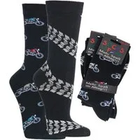 FussFreunde Socken 2 Paar Fun Socken, Spaß mit Socken, viele lustige Motive, Geschenkidee (Set, 2 Paar) handgekettelte Zehennaht, Piqué-Komfortbund