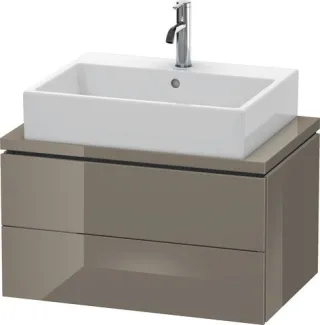 Duravit L-Cube Konsolenwaschtischunterbau wandhängend Flanell Grau Hochglanz 720x477x400 mm - LC5806 LC580608989