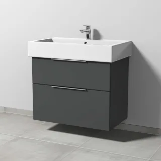 Sanipa 3way Waschtischunterbau zu Duravit Vero Waschtisch mit 2 Auszügen, Anthrazit-Matt UM71722