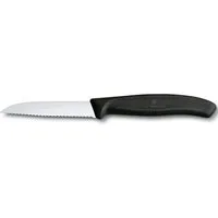 Victorinox Gemüsemesser Swiss Classic Gemüsemesser mit Wellenschliff, 6 cm Klinge, Extra scharf, robuster Kunststoff-Griff, spülmaschinengeeignet