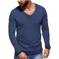 Style-Division Longsleeve SDJOLIET Basic V-Neck im Oversize-Look