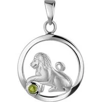 Vivance Kettenanhänger 925/- Sterling Silber rhodiniert Sternzeichen Löwe Monatsstein