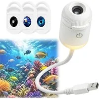 FELIXLEO LED-Sternenhimmel 5D Hologramm Sternprojektor USB Galaxie Mond Nachtlicht 3 Filme