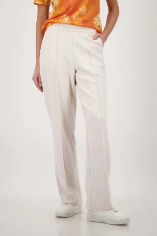 monari - Jogger mit Glitzerstreifen champagne beige - Gr. - 46