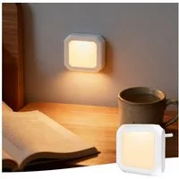 MUPOO LED Steckdosenleuchte LED Nachtlicht,LED-Schrankleuchte,LED Nachtlampe,Plug-in Dimmbar, Warmweiß, 1 Stk, Automatischer Dämmerungssensor,für Baby,Kinder Schlafzimmer