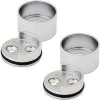 SO-TECH® Garderobenstange Kleiderstange Schrankstange Chrom poliert, (2 St), Schrankstangenlager zylindrisch