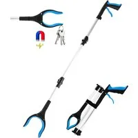 FELIXLEO Greifzange Faltbare Greifzange für Senioren Müllzange Aluminium Lang 110cm Blau, 1-tlg.