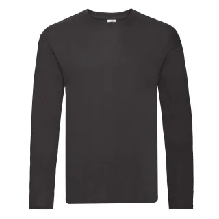 Fruit of the Loom - "Original" T-Shirt für Herren Langärmlig (Schwarz)
