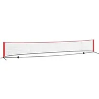 vidaXL Tennisnetz Tennisnetz Schwarz und Rot 595 x 90,5 x 87 cm Polyester (1-St)