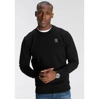 DELMAO Sweatshirt mit Rundhalsausschnitt, Langarm, aus Baumwolle und Polyester