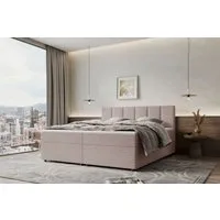 99rooms Boxspringbett Bergamo (Schlafzimmerbett, Bett), 140/160/180/200x200 cm, in Cordstoff AMBIENCE, mit Topper