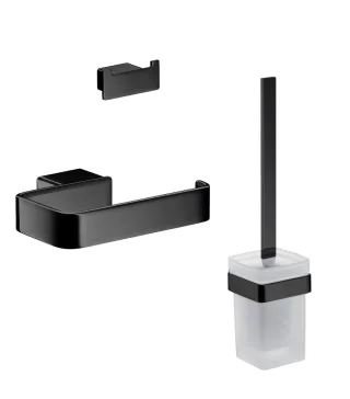 emco loft Starter-Set, schwarz Papierhalter, Bürstengarnitur, Doppelhaken, 059813300 059813300