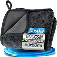 Loco Bird Trockentuch Dusche 600GSM, Fast Dry Microfaser Putztuch für Badezimmer Mikrofasertuch (40x60 cm, 1-tlg., Microfasertuch in grau - Auto Trockentücher xxl - simply shiny Bath, Streifenfrei, Fusselfreie Reinigung und Politur)