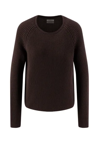 FYNCH-HATTON - PULLOVER O-NECK COTTON espresso - Gr. - S
