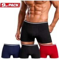 Berrak Collection Boxershorts Herren (9er Pack) aus Baumwolle, Unterwäsche mit Komfortbund, A1097 (Spar-Set, 9-St., 9er-Pack) Premium Qualität A1097