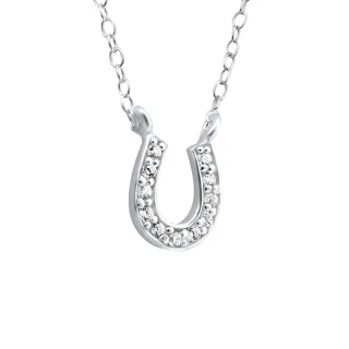 Hufeisen Gl?cksbringer Halskette aus 925 Silber