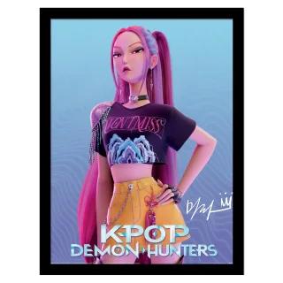 K-Pop Demon Hunters - Gerahmtes Poster, Mira (Pink/Blau)