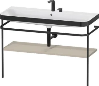 Duravit Happy D.2 Plus c-bonded Set mit Metallkonsole Taupe Seidenmatt 1175x490x850 mm - HP4739E6060 HP4739E60600000