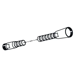 KWC Auszugschlauch Metall L1500, MU3/8"x Hülse 1/2" chromeline,501997 501997