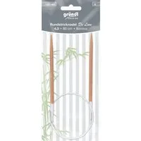 Gründl Bastelnaturmaterial Gründl Rundstricknadeln Bambus Delux 4 mm 80 cm