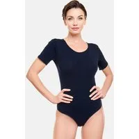 Evoni Body für Damen Kurzarm T-Shirt-Body mit Rundhals