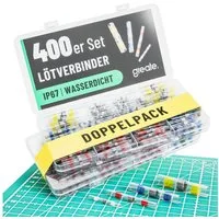greate. Lötkabelschuh 400er Set Lötverbinder mit Schrumpfschlauch - Schrumpfverbinder, 400-tlg.