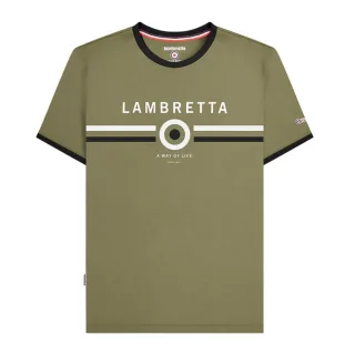Lambretta - T-Shirt Ringer-Stil für Herren (Khaki)