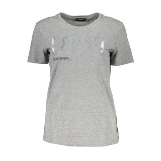 Guess Jeans Graues Baumwoll-T-Shirt für Frauen