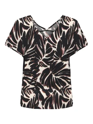 ONLY - ONLNOVA LIFE VIS S/S EMMY TOP AOP Black - Gr. - XS