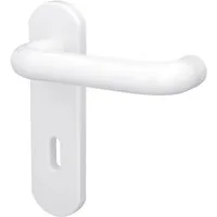 Alpertec Drückergarnitur Alpertec BB-Kurzschildgarnitur Nylon weiß