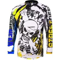 Funktionsshirt MX Jersey Street Rebel Blau-Gelb mit Print