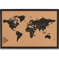 Zeller Present Pinnwand World, Memoboard, aus Kork, Motiv Weltkarte