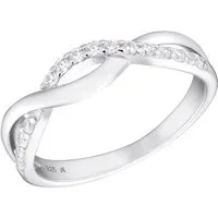Amor Fingerring Silver Classic, mit Zirkonia (synth)