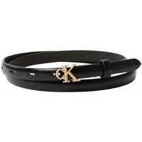 Calvin Klein Ledergürtel ROUND CK BUCKLE 15MM BELT SMOOTH Größenverstellbar mit Metallschließe