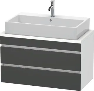 Duravit DuraStyle Konsolenwaschtischunterbau wandhängend Graphit & Weiß Matt 900x478x512 mm - DS5308 DS530804918