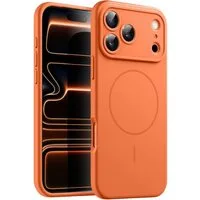 LuxusKollektion Handyhülle Handyhülle Silikon iPhone 17 Pro MagSafe Kameraschutz Orange