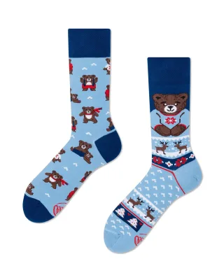 many mornings - Socken - Cold Teddy blau - Gr. - 38